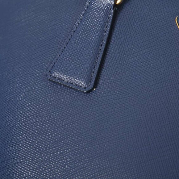 Prada Medium Galleria Blue Leather Hand Bag - Picture 13 of 16